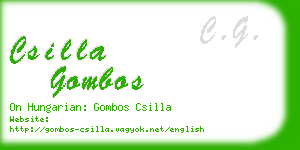 csilla gombos business card